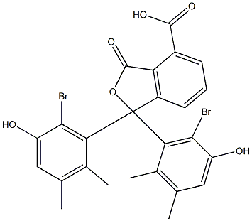 1,1-Bis(6-bromo-5-hydroxy-2,3-dimethylphenyl)-1,3-dihydro-3-oxoisobenzofuran-4-carboxylic acid Struktur