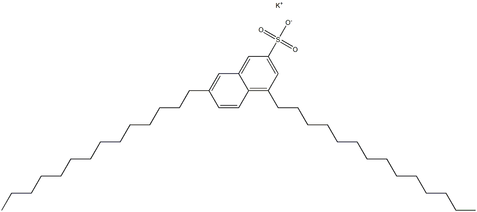 4,7-Ditetradecyl-2-naphthalenesulfonic acid potassium salt Struktur