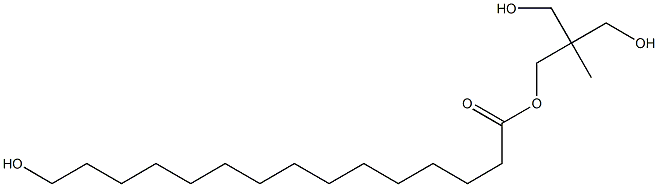 15-Hydroxypentadecanoic acid 2,2-bis(hydroxymethyl)propyl ester Struktur