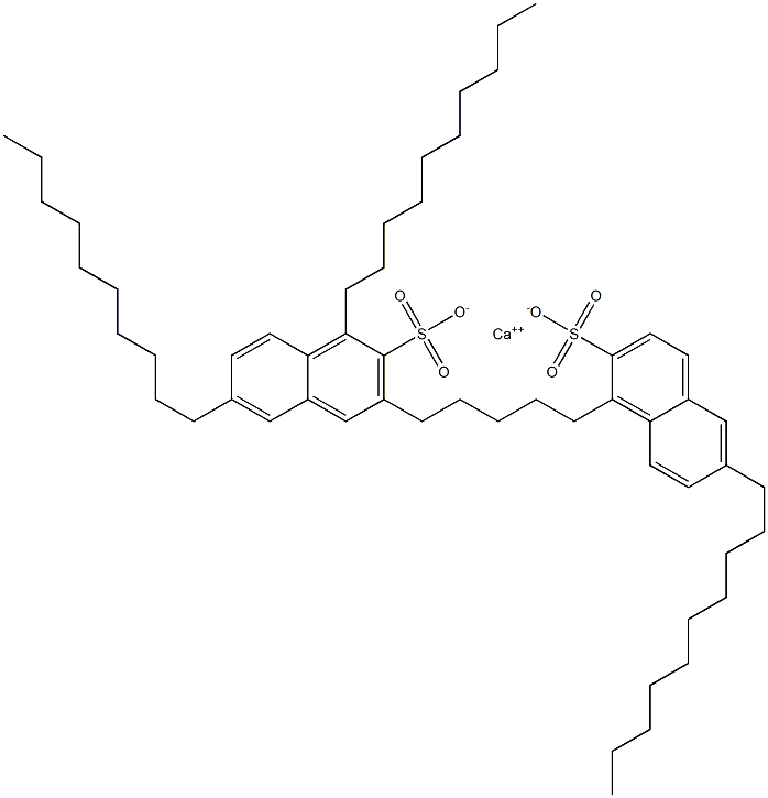 Bis(1,6-didecyl-2-naphthalenesulfonic acid)calcium salt Struktur