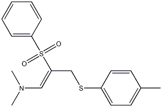 N,N-Dimethyl-3-(p-tolylthio)-2-(phenylsulfonyl)-1-propen-1-amine Struktur