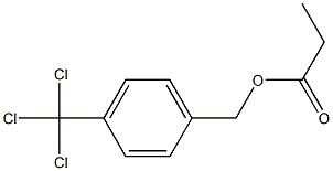 Propanoic acid 4-(trichloromethyl)benzyl ester Struktur