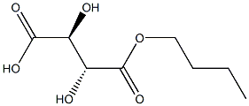 meso-Tartaric acid hydrogen 1-butyl ester Struktur