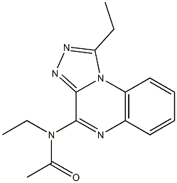 4-(N-Acetylethylamino)-1-ethyl[1,2,4]triazolo[4,3-a]quinoxaline Struktur