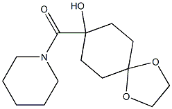 1-[[1-Hydroxy-4,4-(ethylenedioxy)cyclohexyl]carbonyl]piperidine Struktur