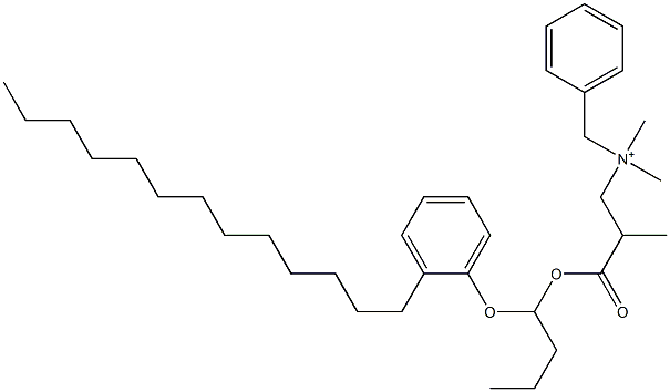 N,N-Dimethyl-N-benzyl-N-[2-[[1-(2-tridecylphenyloxy)butyl]oxycarbonyl]propyl]aminium Struktur