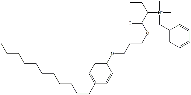 N,N-Dimethyl-N-benzyl-N-[1-[[3-(4-undecylphenyloxy)propyl]oxycarbonyl]propyl]aminium Struktur