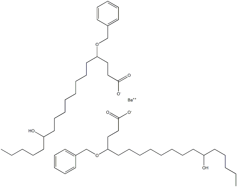 Bis(4-benzyloxy-13-hydroxystearic acid)barium salt Struktur