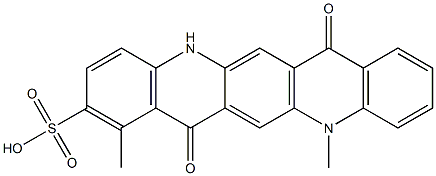 5,7,12,14-Tetrahydro-1,12-dimethyl-7,14-dioxoquino[2,3-b]acridine-2-sulfonic acid Struktur