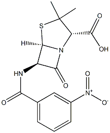 6-[(3-Nitrobenzoyl)amino]penicillanic acid Struktur