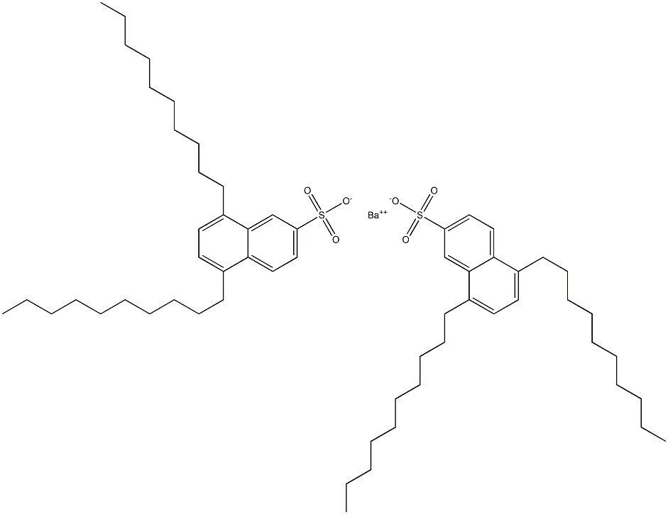 Bis(5,8-didecyl-2-naphthalenesulfonic acid)barium salt Struktur