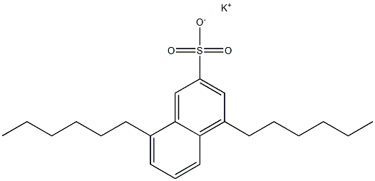 4,8-Dihexyl-2-naphthalenesulfonic acid potassium salt Struktur