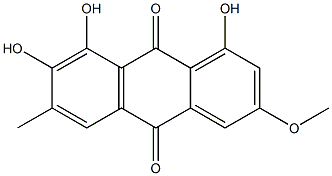 1,7,8-Trihydroxy-3-methoxy-6-methyl-9,10-anthracenedione Struktur