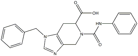 1-Benzyl-4,5,6,7-tetrahydro-5-phenylcarbamoyl-1H-imidazo[4,5-c]pyridine-6-carboxylic acid Struktur