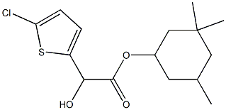 2-(5-Chloro-2-thienyl)glycolic acid 3,3,5-trimethylcyclohexyl ester Struktur