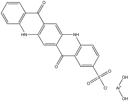 5,7,12,14-Tetrahydro-7,14-dioxoquino[2,3-b]acridine-2-sulfonic acid dihydroxyaluminum salt Struktur