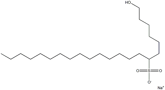 1-Hydroxydocosane-7-sulfonic acid sodium salt Struktur