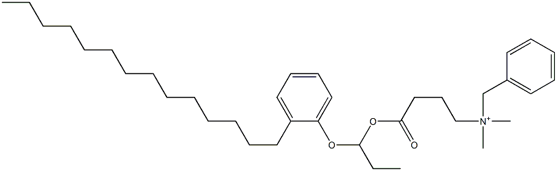 N,N-Dimethyl-N-benzyl-N-[3-[[1-(2-tetradecylphenyloxy)propyl]oxycarbonyl]propyl]aminium Struktur