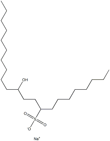 12-Hydroxydocosane-9-sulfonic acid sodium salt Struktur