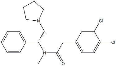 3,4-Dichloro-N-methyl-N-[(R)-1-(phenyl)-2-(1-pyrrolidinyl)ethyl]benzeneacetamide Struktur