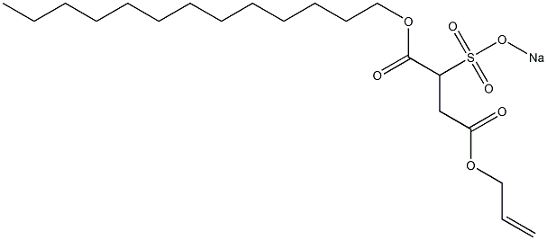 2-(Sodiosulfo)succinic acid 1-tridecyl 4-(2-propenyl) ester Struktur