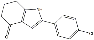 2-(4-Chlorophenyl)-6,7-dihydro-1H-indol-4(5H)-one Struktur