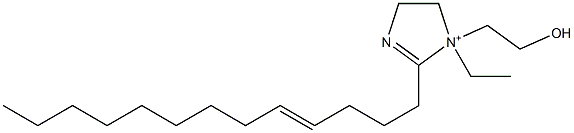 1-Ethyl-1-(2-hydroxyethyl)-2-(4-tridecenyl)-2-imidazoline-1-ium Struktur