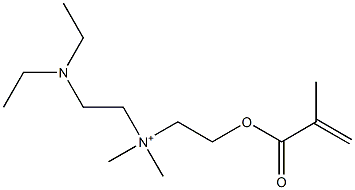 2-Diethylamino-N,N-dimethyl-N-[2-[(2-methyl-1-oxo-2-propenyl)oxy]ethyl]ethanaminium Struktur