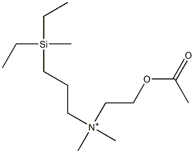 N-(2-Acetoxyethyl)-3-(methyldiethylsilyl)-N,N-dimethyl-1-propanaminium Struktur