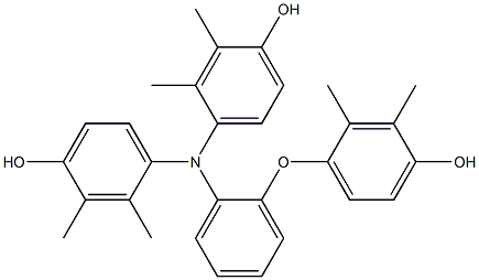 N,N-Bis(4-hydroxy-2,3-dimethylphenyl)-2-(4-hydroxy-2,3-dimethylphenoxy)benzenamine Struktur