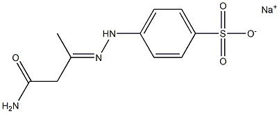 4-[N'-(2-Carbamoyl-1-methylethylidene)hydrazino]benzenesulfonic acid sodium salt Struktur