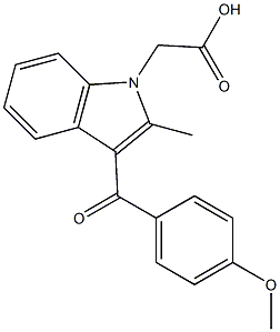 3-(4-Methoxybenzoyl)-2-methyl-1H-indole-1-acetic acid Struktur