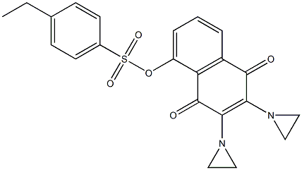 2,3-Bis(1-aziridinyl)-5-(4-ethylphenylsulfonyloxy)-1,4-naphthoquinone Struktur