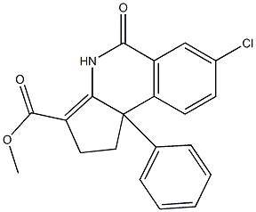 1,4,5,9b-Tetrahydro-7-chloro-9b-(phenyl)-5-oxo-2H-cyclopent[c]isoquinoline-3-carboxylic acid methyl ester Struktur