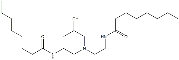 N,N'-[2-Hydroxypropyliminobis(2,1-ethanediyl)]bis(octanamide) Struktur