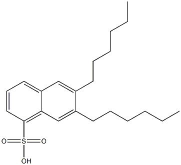 6,7-Dihexyl-1-naphthalenesulfonic acid Struktur