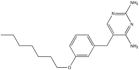 2,4-Diamino-5-[3-heptyloxybenzyl]pyrimidine Struktur