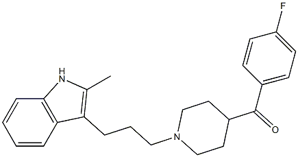 3-[3-[4-(4-Fluorobenzoyl)piperidino]propyl]-2-methyl-1H-indole Struktur