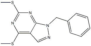 4,6-Bis(methylthio)-1-benzyl-1H-pyrazolo[3,4-d]pyrimidine Struktur