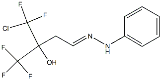 4-Chloro-4,4-difluoro-3-hydroxy-3-(trifluoromethyl)butyraldehyde phenyl hydrazone Struktur