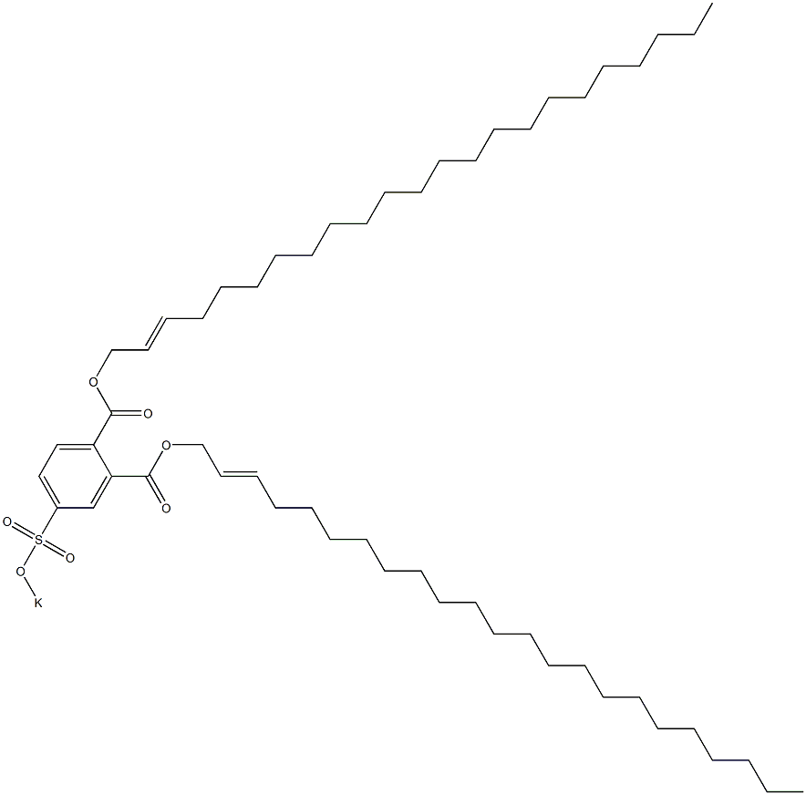 4-(Potassiosulfo)phthalic acid di(2-tricosenyl) ester Struktur