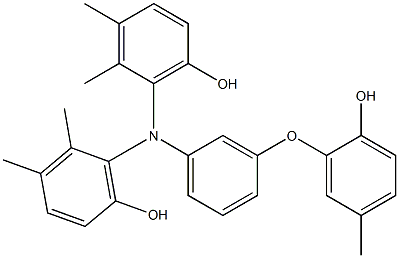 N,N-Bis(6-hydroxy-2,3-dimethylphenyl)-3-(2-hydroxy-5-methylphenoxy)benzenamine Struktur