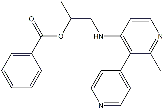 Benzoic acid 2-[(2-methyl-3,4'-bipyridin-6-yl)amino]-1-methylethyl ester Struktur