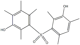 3,3'-Dihydroxy-2,2',4,4',5,6,6'-heptamethyl[sulfonylbisbenzene] Struktur