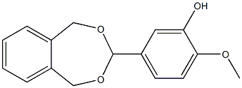 1,5-Dihydro-3-(3-hydroxy-4-methoxyphenyl)-2,4-benzodioxepin Struktur