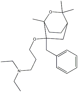 1,3,3-Trimethyl-6-benzyl-6-[3-(diethylamino)propoxy]-2-oxabicyclo[2.2.2]octane Struktur