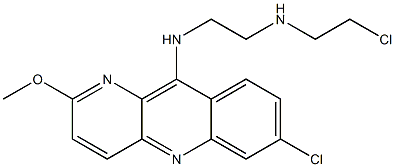 N-(2-Chloroethyl)-N'-(7-chloro-2-methoxybenzo[b]-1,5-naphthyridin-10-yl)-1,2-ethanediamine Struktur