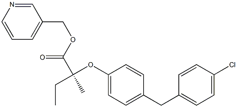 (S)-2-[4-[(4-Chlorophenyl)methyl]phenoxy]-2-methylbutanoic acid 3-pyridinylmethyl ester Struktur