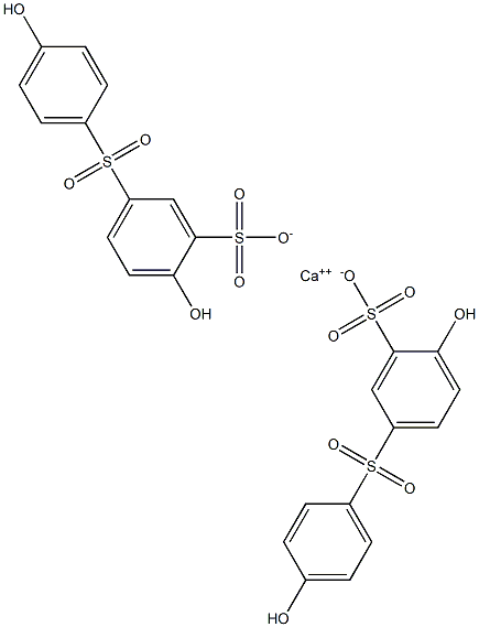 Bis[5-(4-hydroxyphenylsulfonyl)-2-hydroxybenzenesulfonic acid]calcium salt Struktur