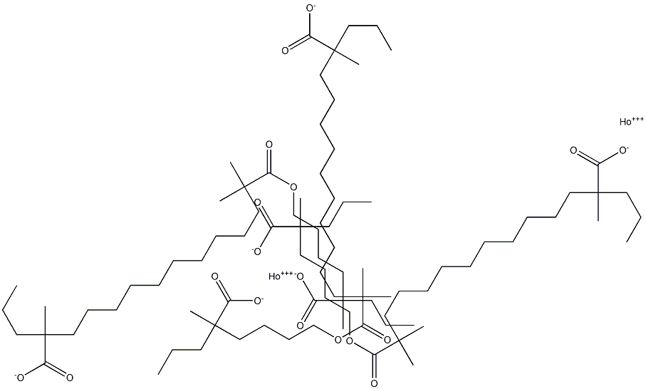 Holmium 2,2-dimethyloctanoate=bis(2-methyl-2-propylhexanoate) Struktur